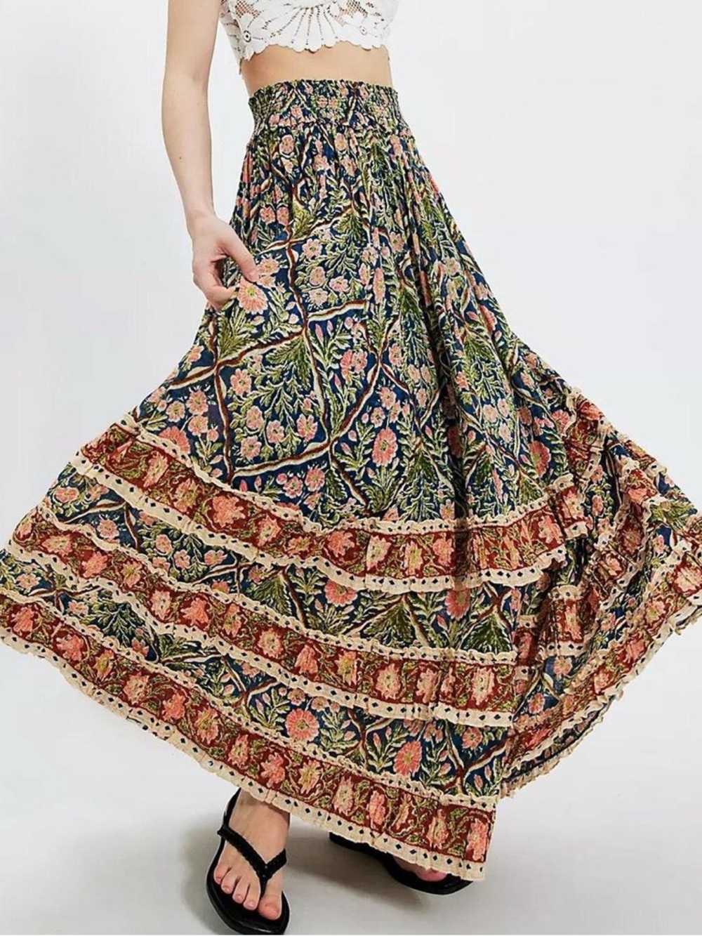 Free People - Brynn Printed Maxi Skirt